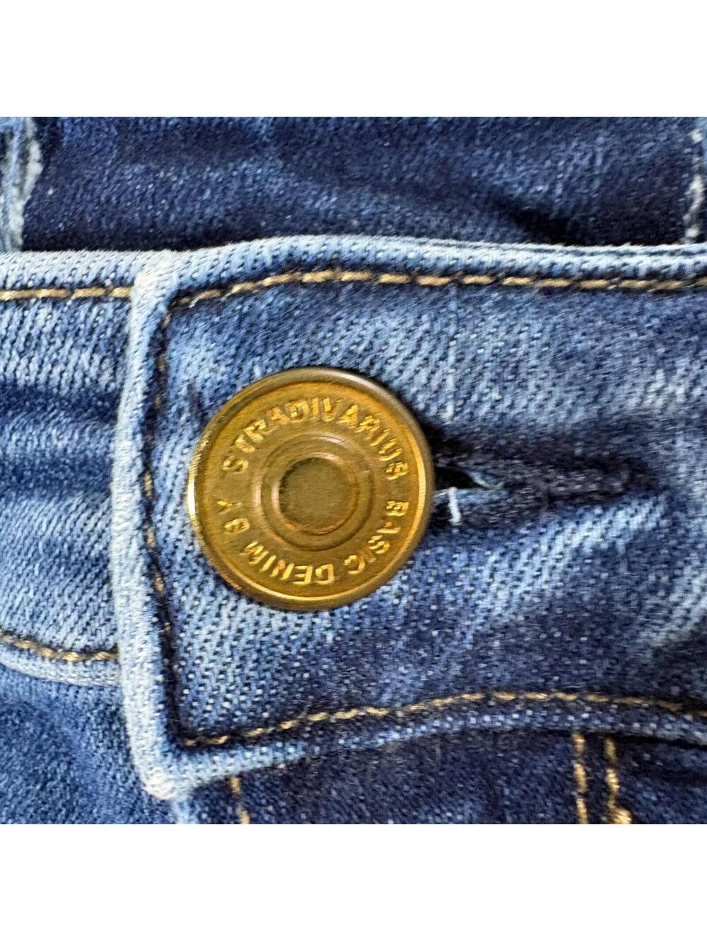 Stradivarius Skinny Jeans Womens 38 Blue Stretch Denim Mid Rise Fits Like 25x28 - Picture 4 of 9